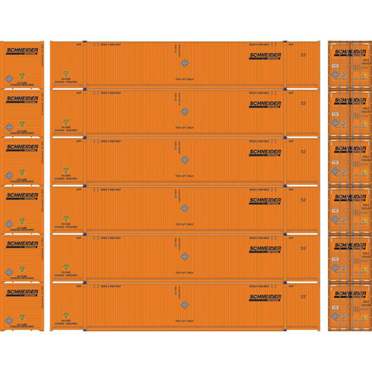 53' CIMC Container, Schneider #2 (6-pack) - 28524 : HO