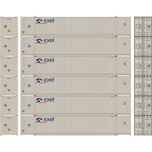 53' CIMC Container, Exel #1 (6-pack) - 28526 : HO