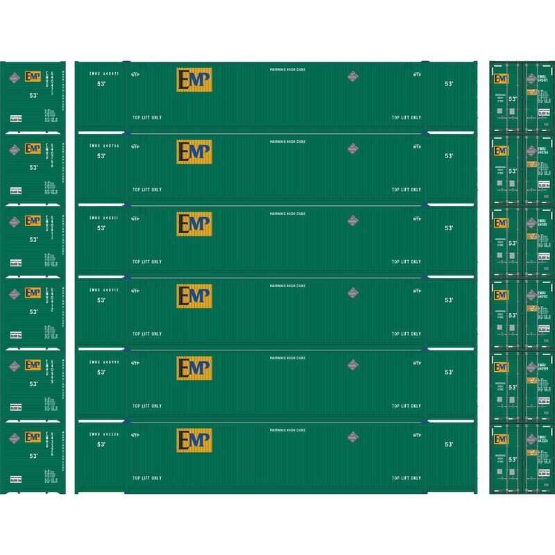 53' CIMC Container, EMP EMHU #1 (6-pack) - 28529 : HO