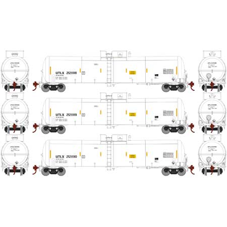 30K Gal Ethanol Tank Car ULTX 212886, 212889, 212890 3-Pack #2 - 29891 : HO