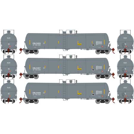 30K Gal Ethanol Tank Car CELX 5015, 5017, 5018 3-Pack #3 - 29896 : HO