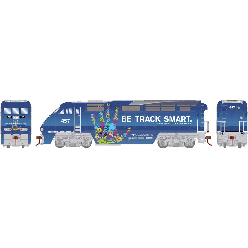 F59PHI Amtrak AMTK 457 "Be Track Smart" w/DCC & Economi Sound - 64726 : HO