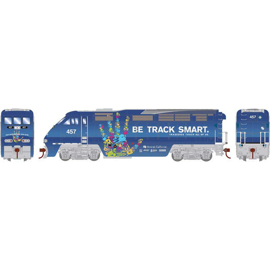F59PHI Amtrak AMTK 457 "Be Track Smart" w/DCC & Economi Sound - 64726 : HO