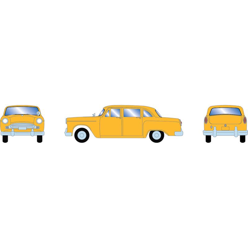 1950's Car, Yellow Sedan - 74118 : HO