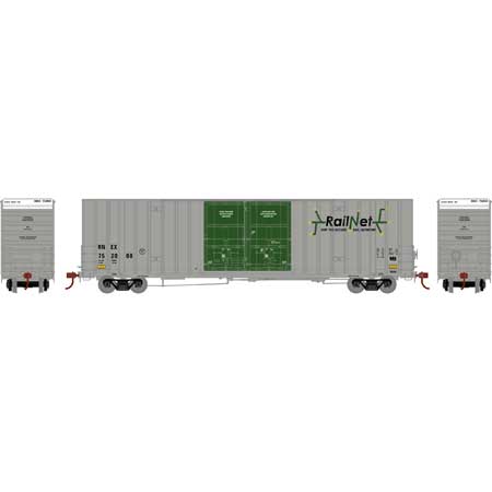 60' Gunderson Double Door Hi-Cube Boxcar RailNet RNEX 752008 - 75300 : HO