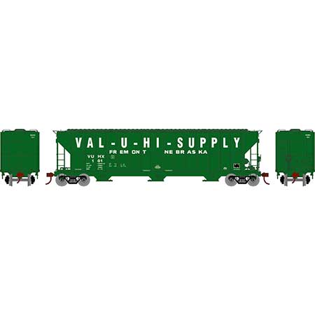 FMC 4700 3-Bay Covered Hopper Val-U-HI Supply VUHX 101 - 81589 : HO