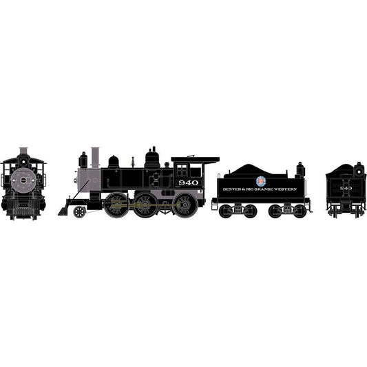 RTR Old Time 2-6-0 Mogul, D&RGW #942 DC/DCC Ready - ATH87213 : HO