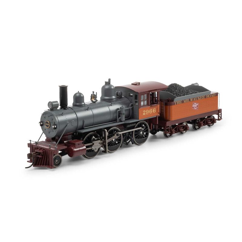 RTR Old Time 2-6-0 Mogul, Milwaukee Road MILW #2966 DC/DCC Ready - ATH87239 : HO