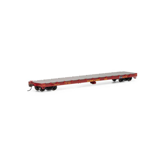 60' Flat Car, Deleware & Hudson D&H #16141 - 92686 : HO