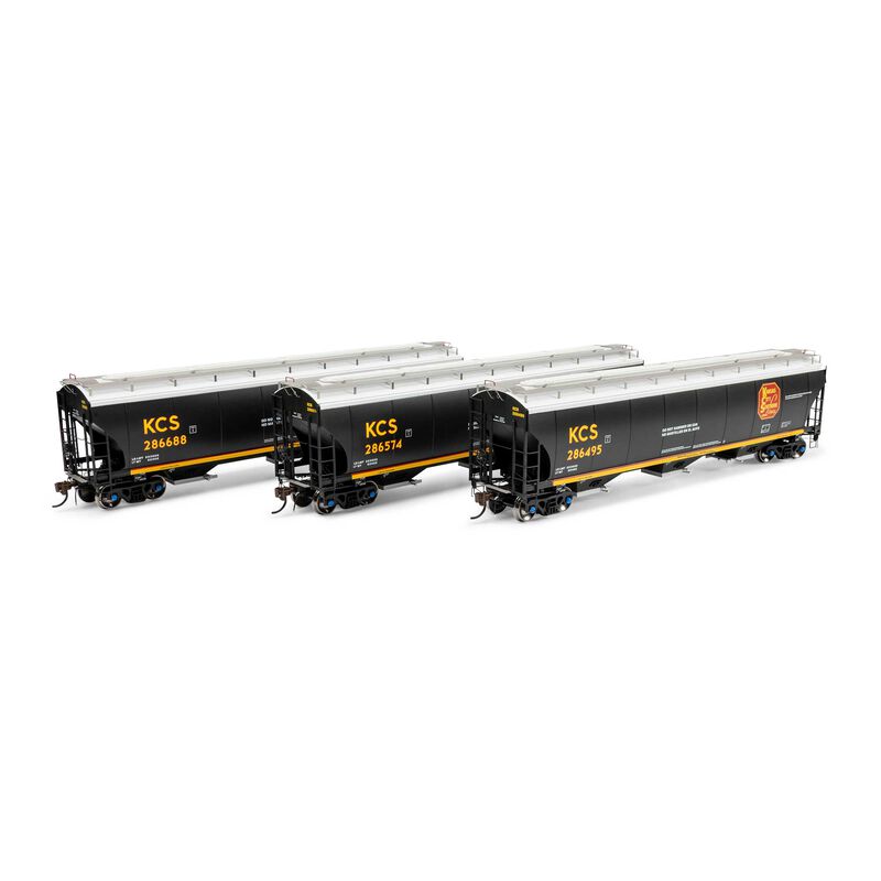Trinity 5161 3-Bay Covered Hopper, KCS #286111/286263/286332 (3-Pack) - ATHG1066 : HO