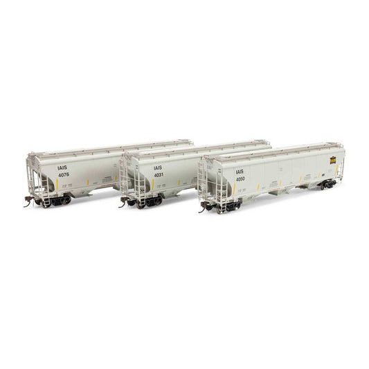 Trinity 5161 3-Bay Covered Hopper, IAIS #4031/4050/4076 (3-Pack) - ATHG1070 : HO
