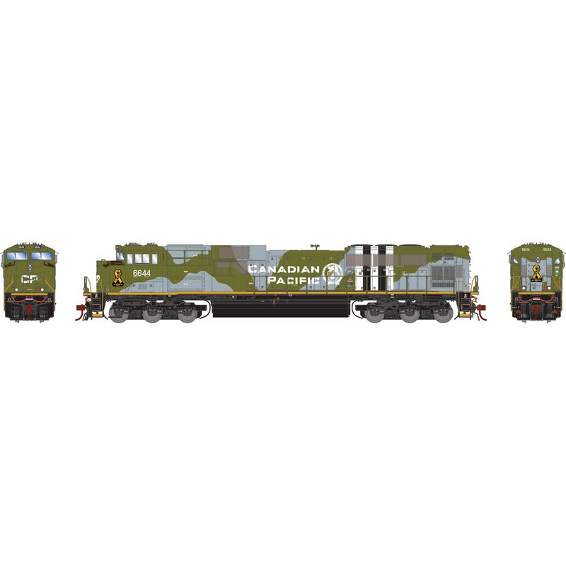 EMD SD70ACU Locomotive with DCC & Sound, CP/Military Tribute #6644 - ATHG-1156 : HO