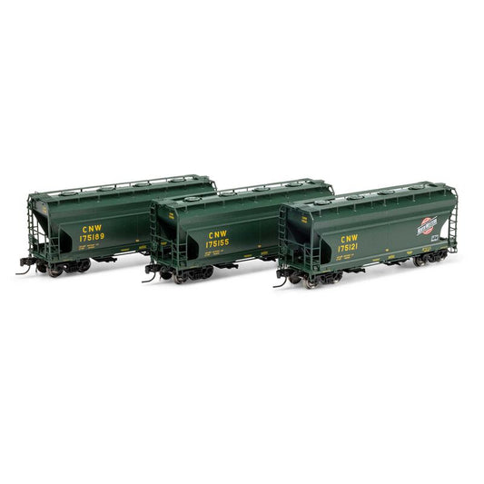 ACF 2970 Covered Hopper, CNW #175121/175155/175189 3-Pack - ATHG1283 : N