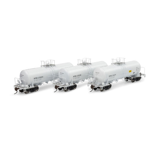 13K Gallon Acid Tank Car, RPBX #23224/23246/23271  3-Pack - G1437 : HO