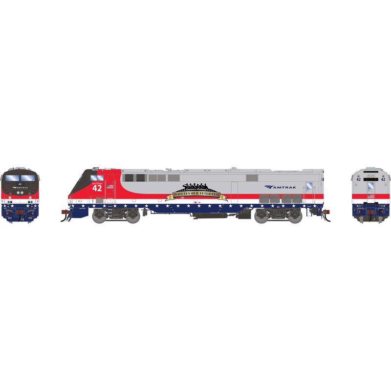GE P42DC Locomotive with DCC & Sound, AMTK 'Veterans' #42 - ATHG-1684 : HO