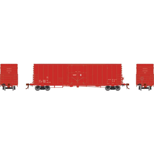 50' PC&F Smooth Side Box with 10'6" Door, Data Only Red - G68957 : HO