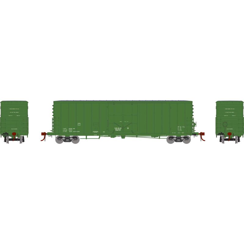 50' PC&F Smooth Side Box with 10'6" Door, Data Only Green - G68958 : HO