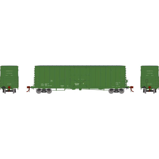 50' PC&F Smooth Side Box with 10'6" Door, Data Only Green - G68958 : HO