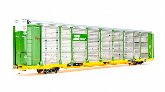 Thrall 20-2 Autorack - Type A - Burlington Northern TTQX 800737   -  FC00605 : HO