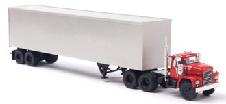 1960 Dodge LCF CT 900 w/Dry Van Trailer (Red) - 86305 : HO