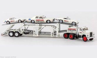 1975 Dodge Auto Transporter w/3 Cars "Hurricane Hell Drivers" - 90500 : HO
