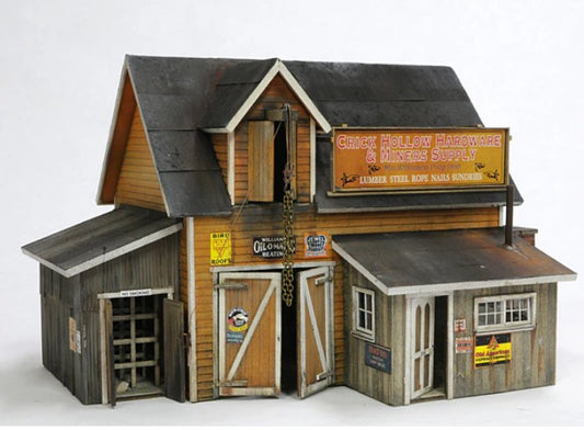 Crick Hollow Hardware & Miners Supply Laser Cut Wood Kit - 2127 : HO