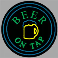 Neon-like Sign Animated: Beer On Tap - 75E1101