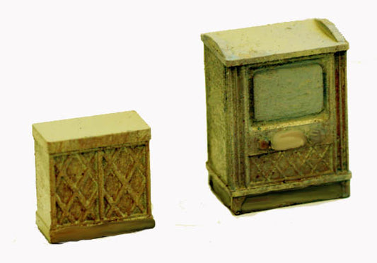 Detail 1950's Era TV Console and Radio Console - D0312 : HO