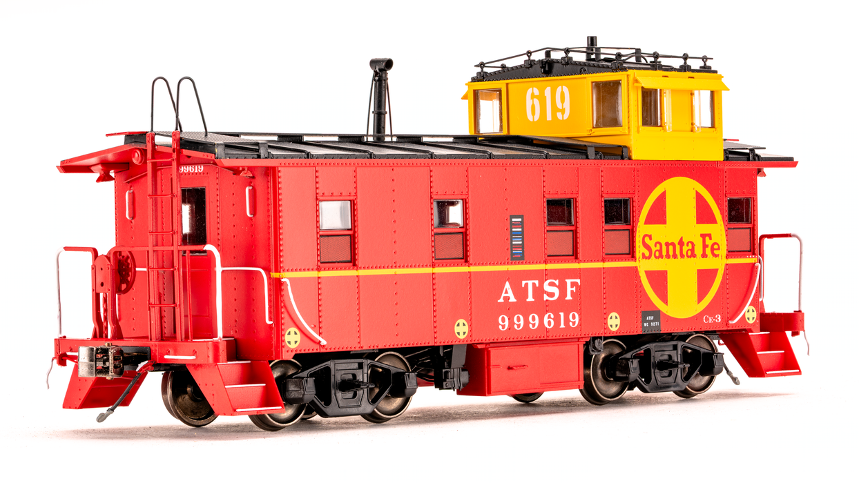 Santa Fe Peaked Roof Caboose CE-3 - Mid-Life 999619 - CB00304 : HO