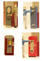 Classic Vending Machines 1930's-40's Era -D0267 : HO