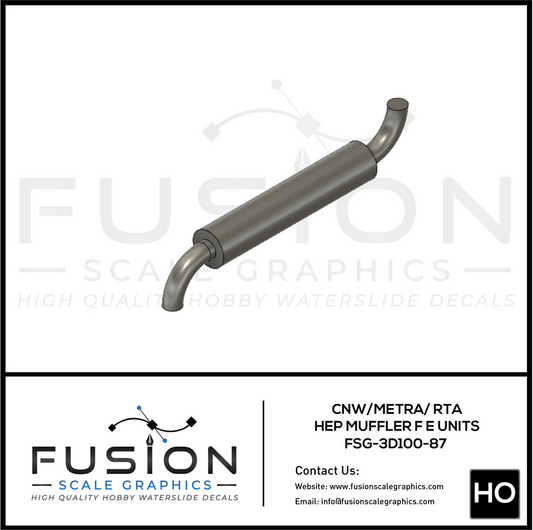 EMD F and E Unit HEP Muffler 4 Pack - FSG3D100-87 : HO