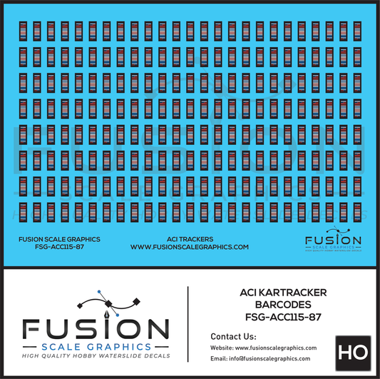 ACI KarTrack Barcodes System Decal Set - FSGACC11587 : HO