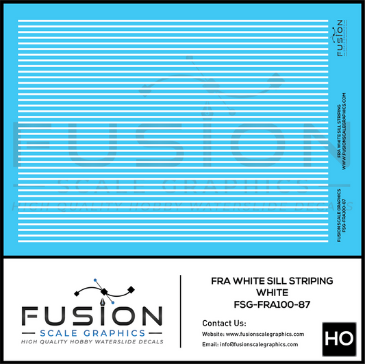 FRA White Sill Striping Decal Set - FSGFRA10087 : HO