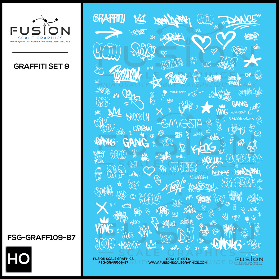 Graffiti Decal Set 9 - FSGGRAFF10987 : HO