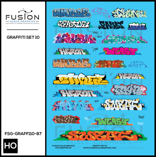 Graffiti Decal Set 10 - FSGGRAFF11087 : HO