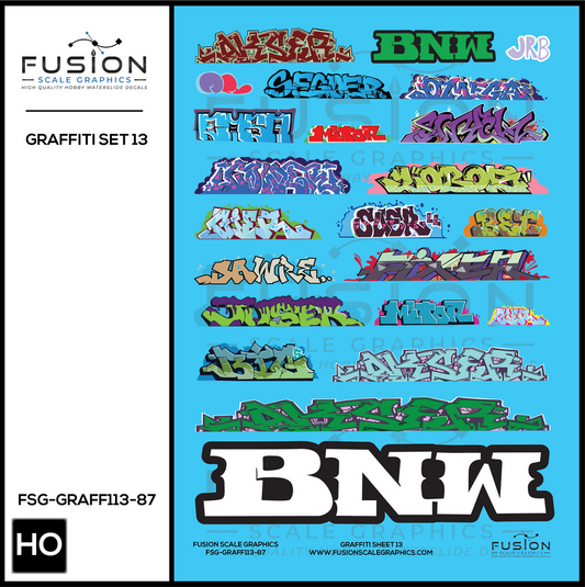 Graffiti Decal Set 13 - FSGGRAFF11387 : HO