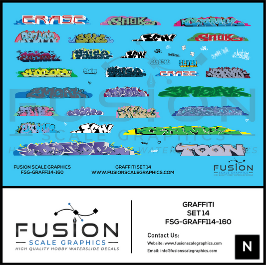 Graffiti Decal Set 14 - FSGGRAFF114160 : N