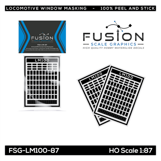 EMD Standard Cab Locomotive Window Masking Set - FSGLM10087 : HO