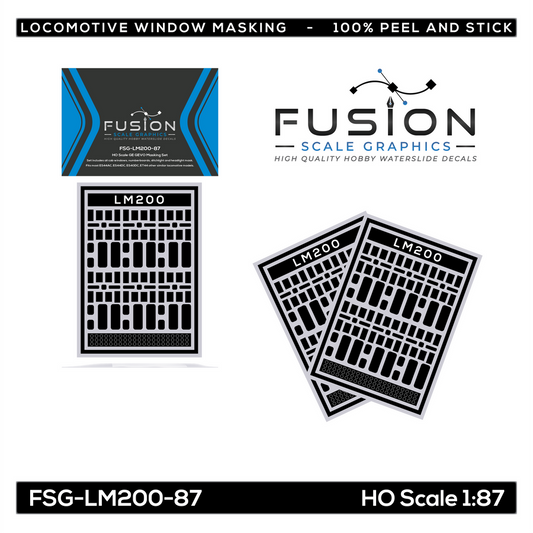 GE GEVO Locomotive Window Masking Set - FSGLM20087 : HO