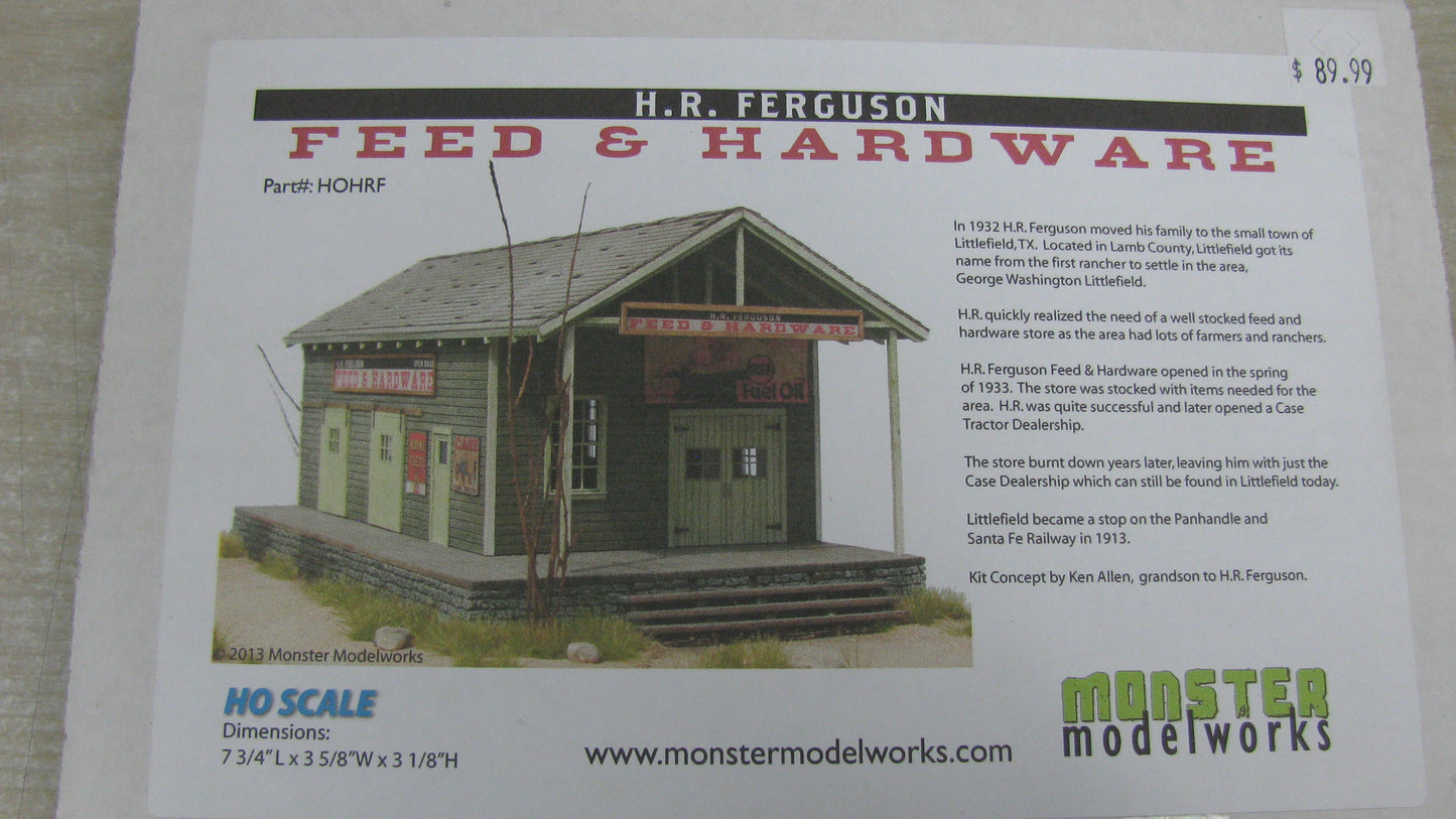H.R Ferguson Feed & Hardware Laser Cut Wood Kit - HOHRF : HO