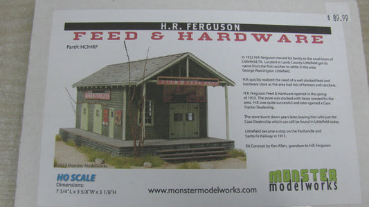 H.R Ferguson Feed & Hardware Laser Cut Wood Kit - HOHRF : HO