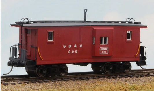 Green Bay and Western GBW #609 Wood Caboose Undecorated KIT - 240402 : HO