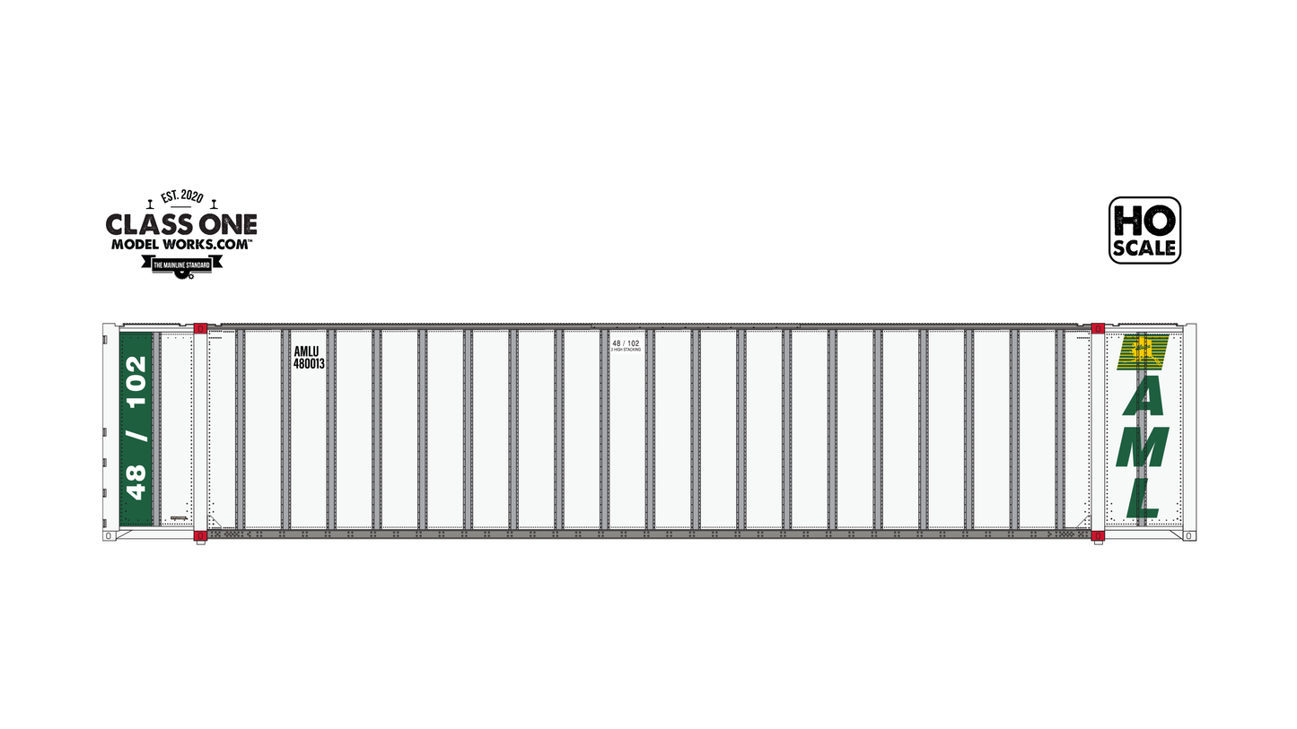 Hyundai 48 Ft Exterior Post Container Alaska Marine Lines AMLU 480101 - CT00522 : HO