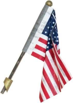 Medium US Flag Wall Mount w/spot light  - JP5954 : HO