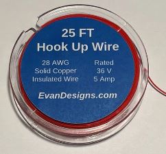 Kynar Hook Up 28ga Red Wire 25 feet - KWR