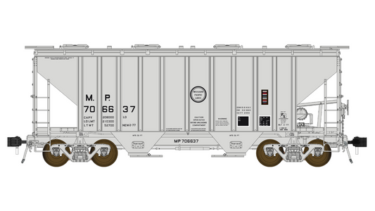 PS 3000CD Two-Bay Hopper Car - Missouri Pacific  #706656 - FC01015 : HO