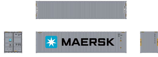 40' Hi-Cube Dry Containers Maersk Large Logo #1 (3-Pack)-HCBMKT1 : HO