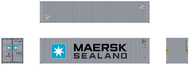 40' Hi-Cube Dry Containers Maersk Sealand Logo #1 (3-Pack)-HCBMST1 : HO