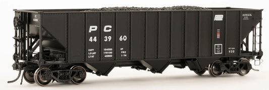 Penn Central 3-Bay Open Hopper w/Coal Load, Paint Scheme Set #B-100901 : HO