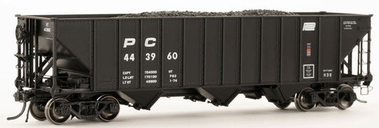 Penn Central 3-Bay Open Hopper w/Coal Load, Paint Scheme Set #D-101102 : HO